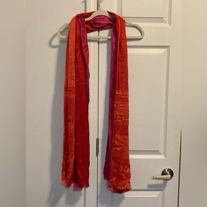 Pink, red and orange oversized scarf/wrap